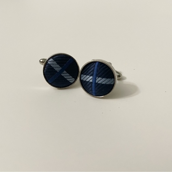 Vintage Lot of 7 Cufflinks Fabric Assorted Colours - Picture 10 of 16